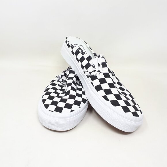 Vans Classic Slip-On Mule Authentic Shoe Sneaker Black White Mens 5.5 / Womens 7 - Picture 10 of 12